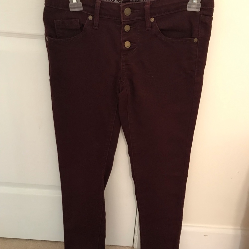 Mossimo Denim burgundy jeans